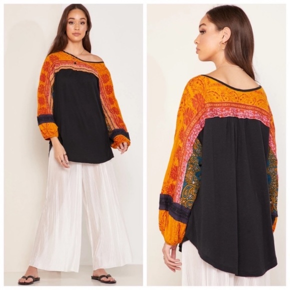 NWT-Free People Boho Embroidered Oversized Tunic - Picture 10 of 11